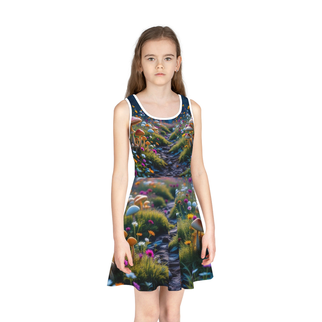 🍄✨ “Trail of Whimsy” Sleeveless Sundress ✨🍄