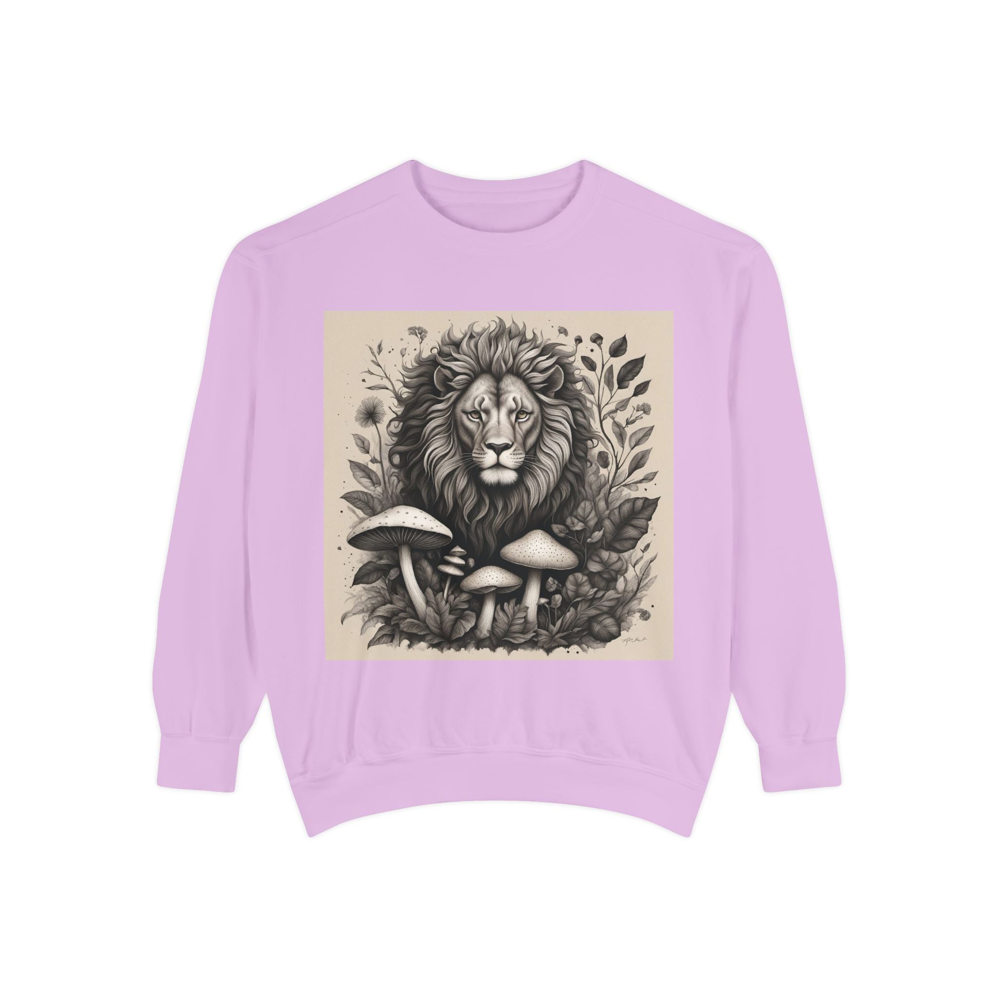 🦁 Lionheart & Shrooms Sweatshirt – Wear the Wild Within 🍄