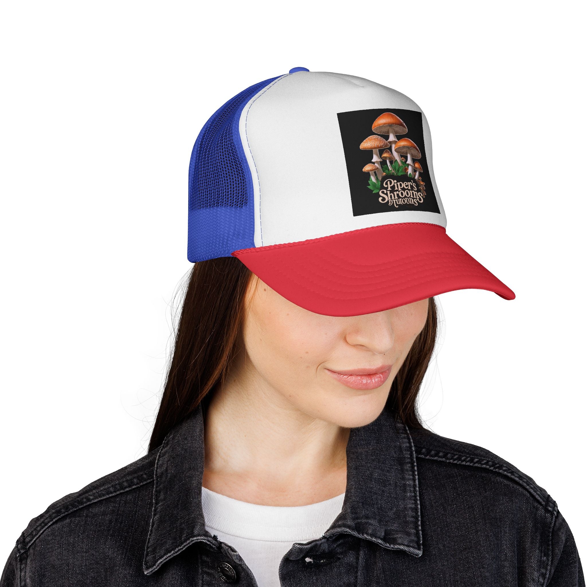 🌿 Piper’s Shroom Works Trucker Hat – Cap Off Your Look with Fungi Flair 🍄