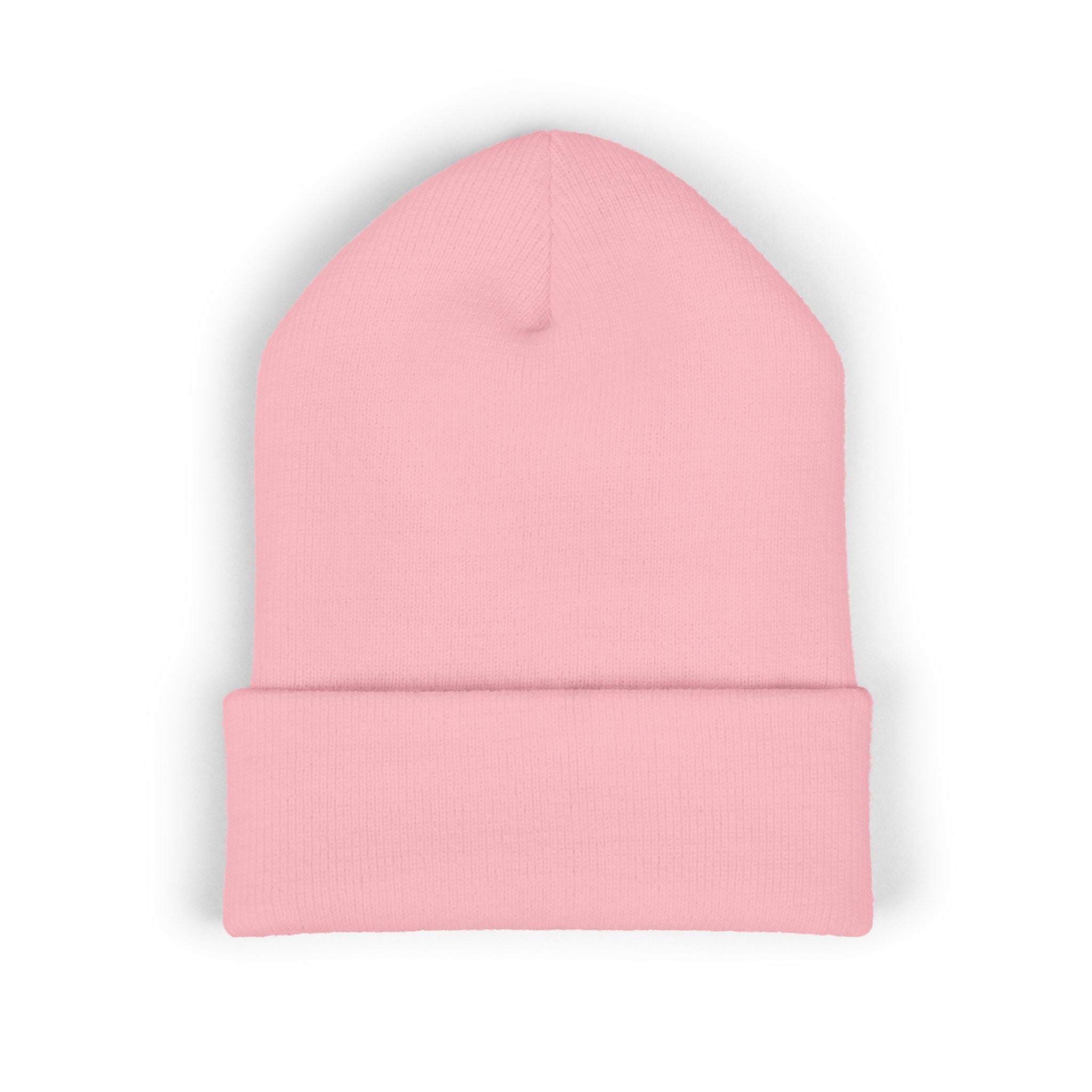 Beanie: Embroidered Colorful Mushroom Beanie — Cute Cuffed Knit Hat