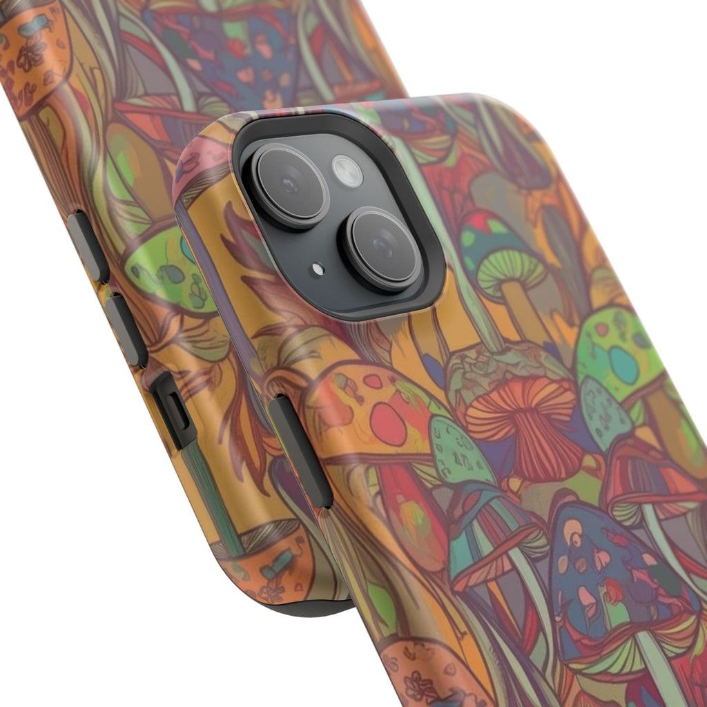Mushroom Grove Impact-Resistant Case, Unique Phone Cover for Nature Lovers, Mushroom Art Gifts, Phone Accessories for Festivals, [...]