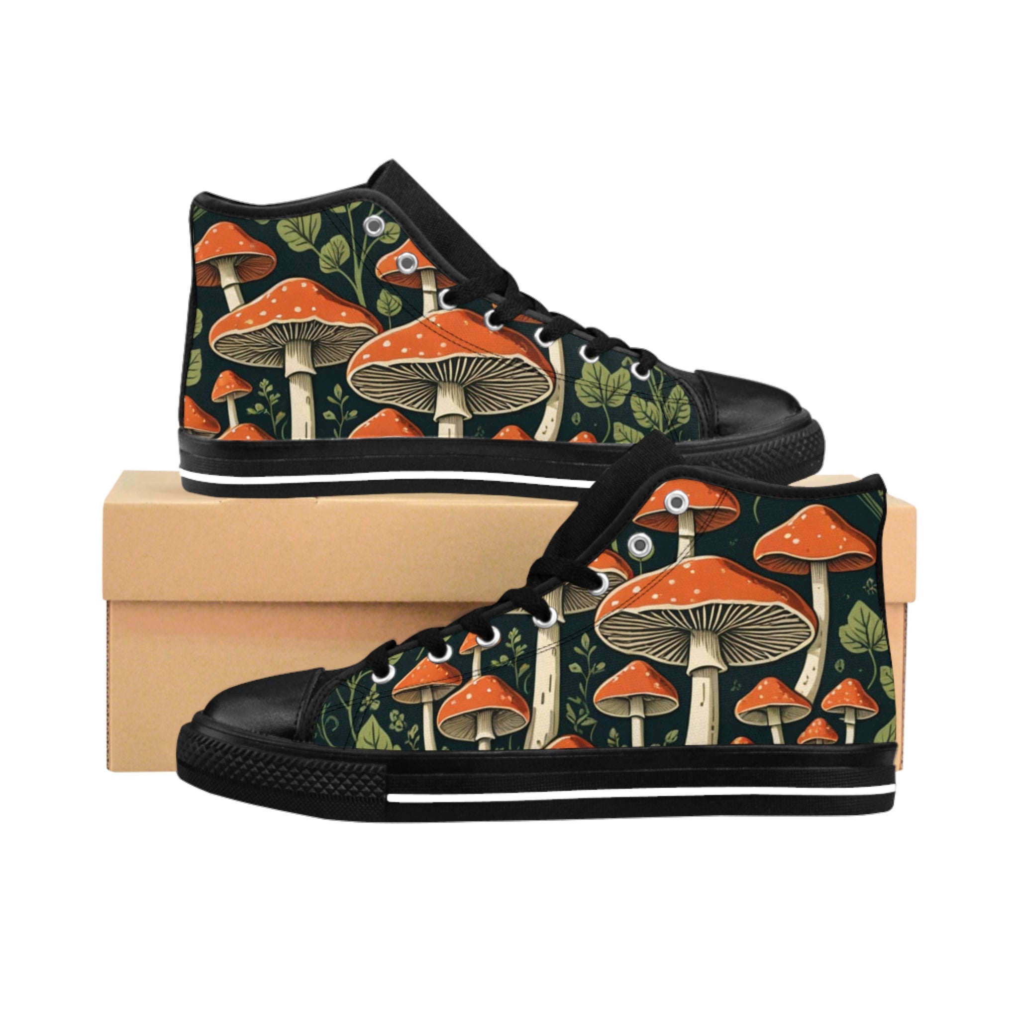 Mushroom Forest High-Top Sneakers — Men's Classic Sneakers