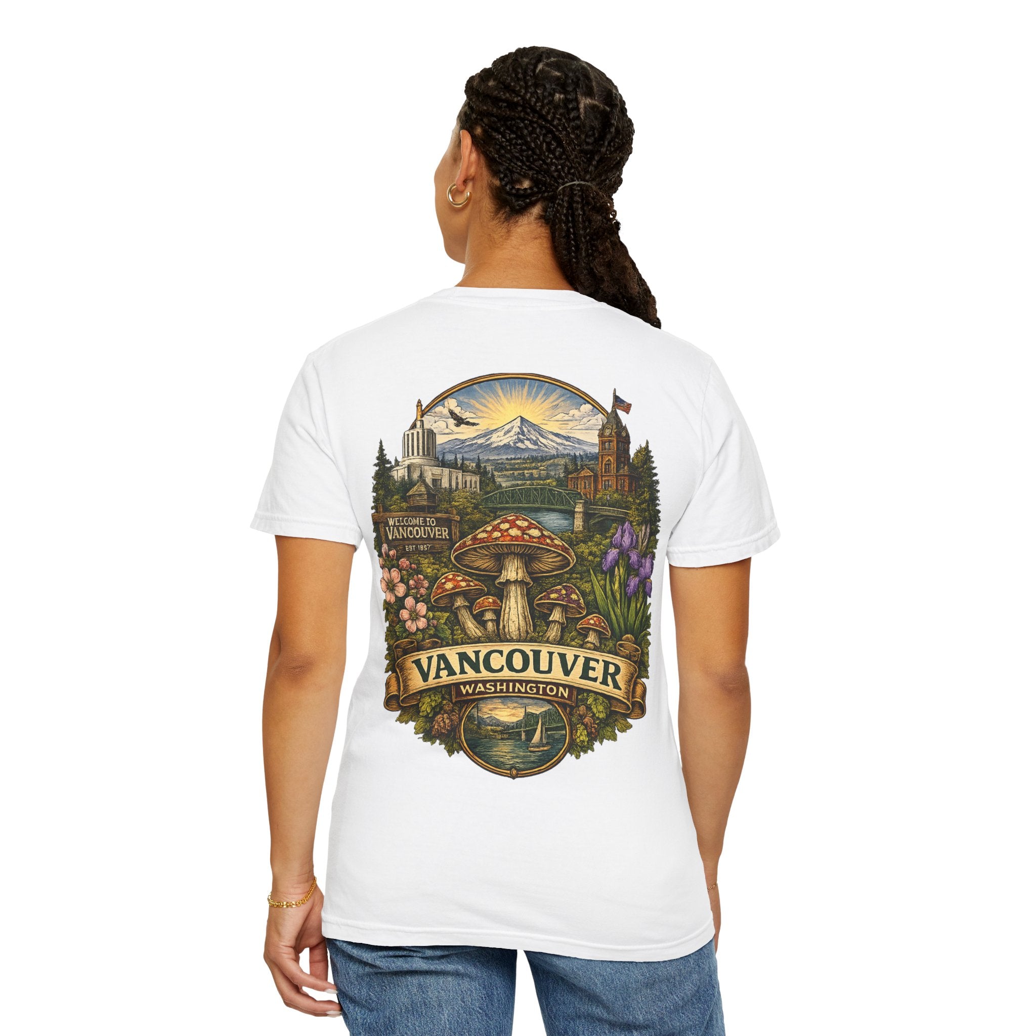 Lake Oswego Mushroom T-Shirt — Vintage Nature & Psychedelic Fungi Design