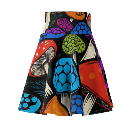 🌈 Step Boldly Into Nature – Rainbow Shroom Skater Skirt 🍄