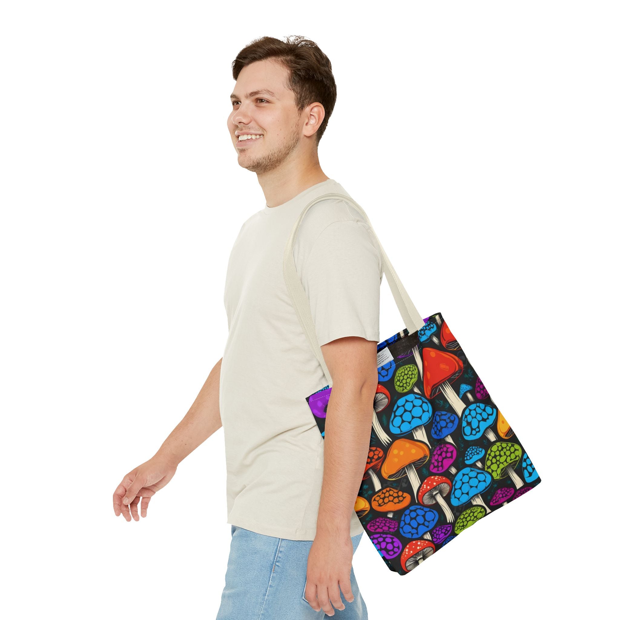 🌈 Color Pop Mushroom Tote – Carry Bold, Live Bright 🍄👜