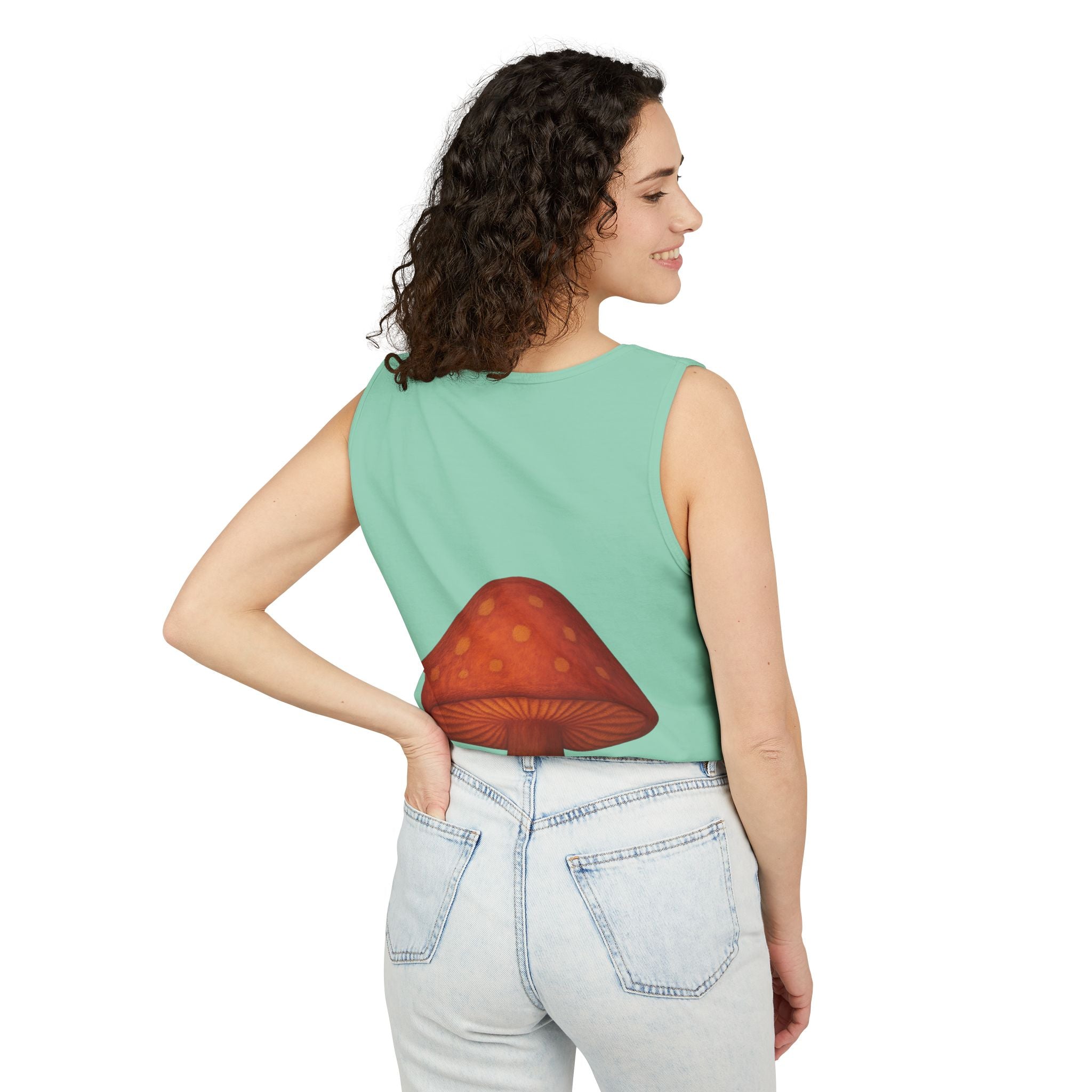 Portland Mushroom Tank Top — Vintage Forest Travel Graphic