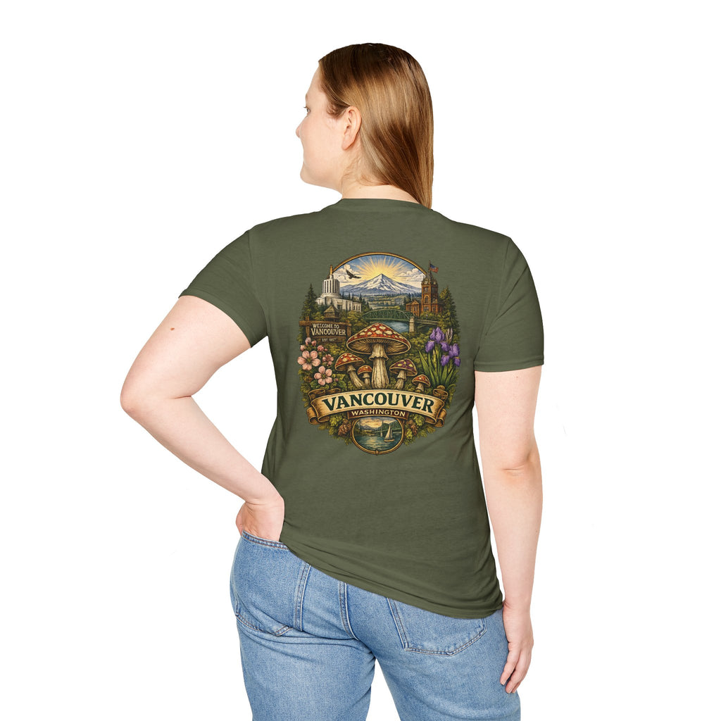 Mushroom Illustration T-Shirt – Vintage Red Toadstool Graphic