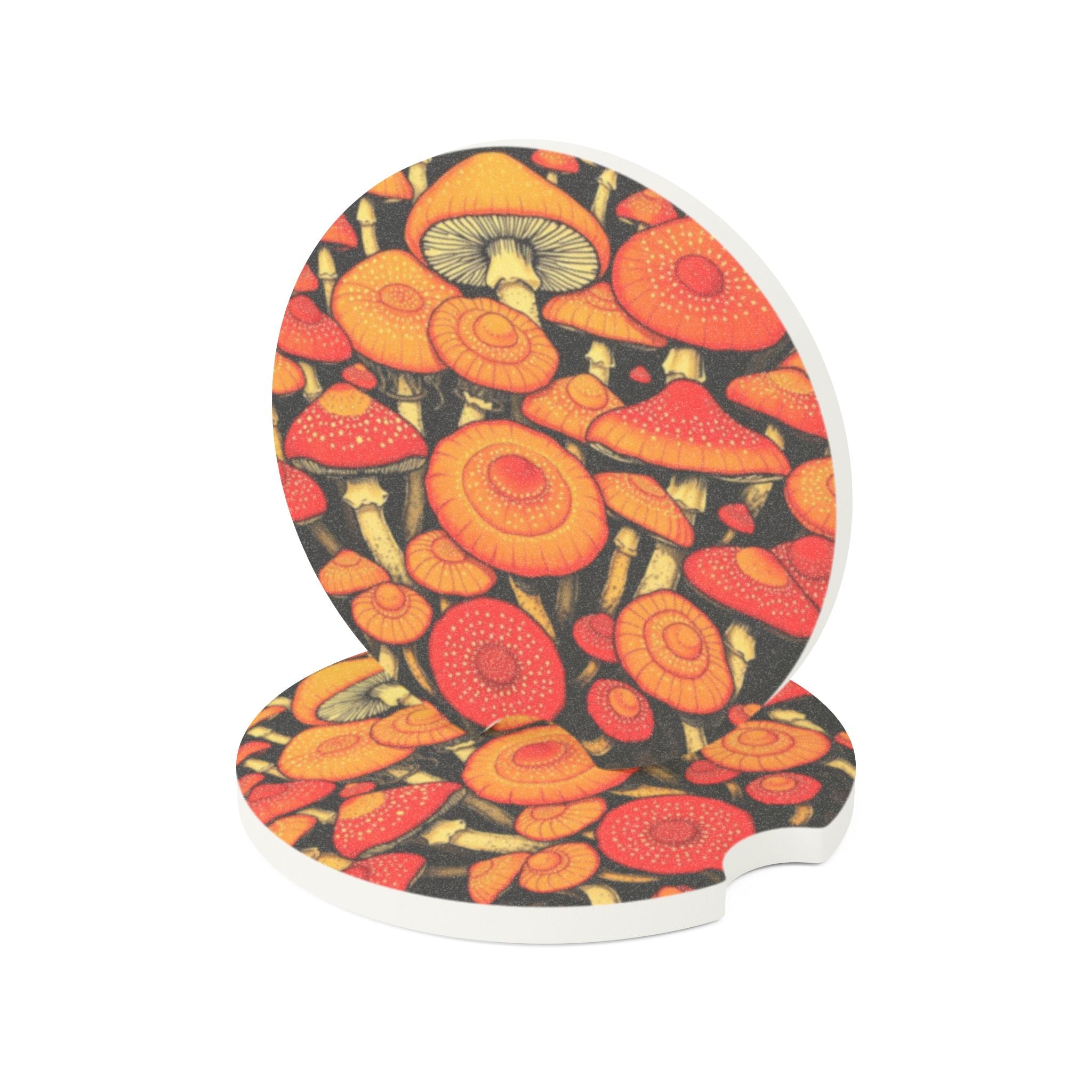 🌟🍄 Fungi-Inspired Car Coaster – Add a Dash of Whimsy to Your Ride! 🍄🌟