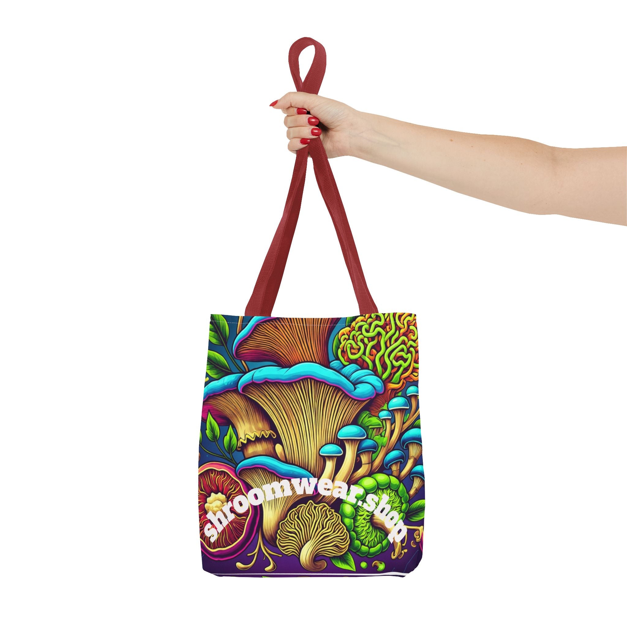 Bag: Mushroom Art Tote Bag – Psychedelic Fungi All-Over Print Eco Tote
