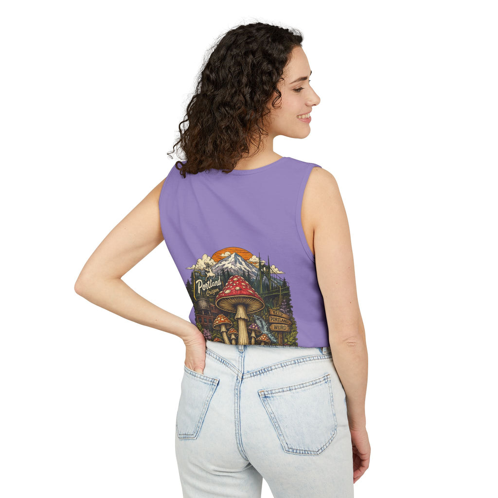 Mushroom Graphic Tank Top — Colorful Psychedelic Fungi Design