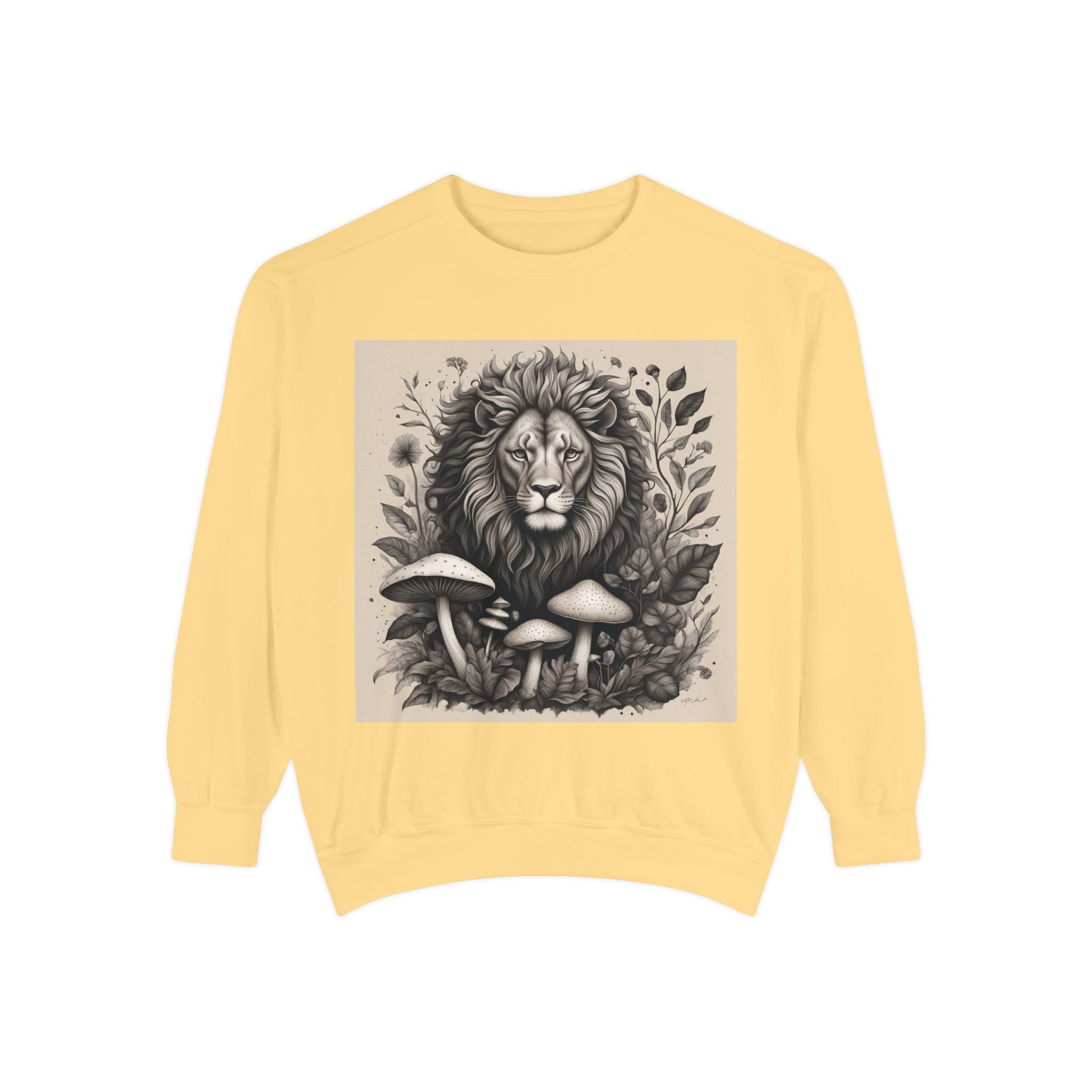 🦁 Lionheart & Shrooms Sweatshirt – Wear the Wild Within 🍄