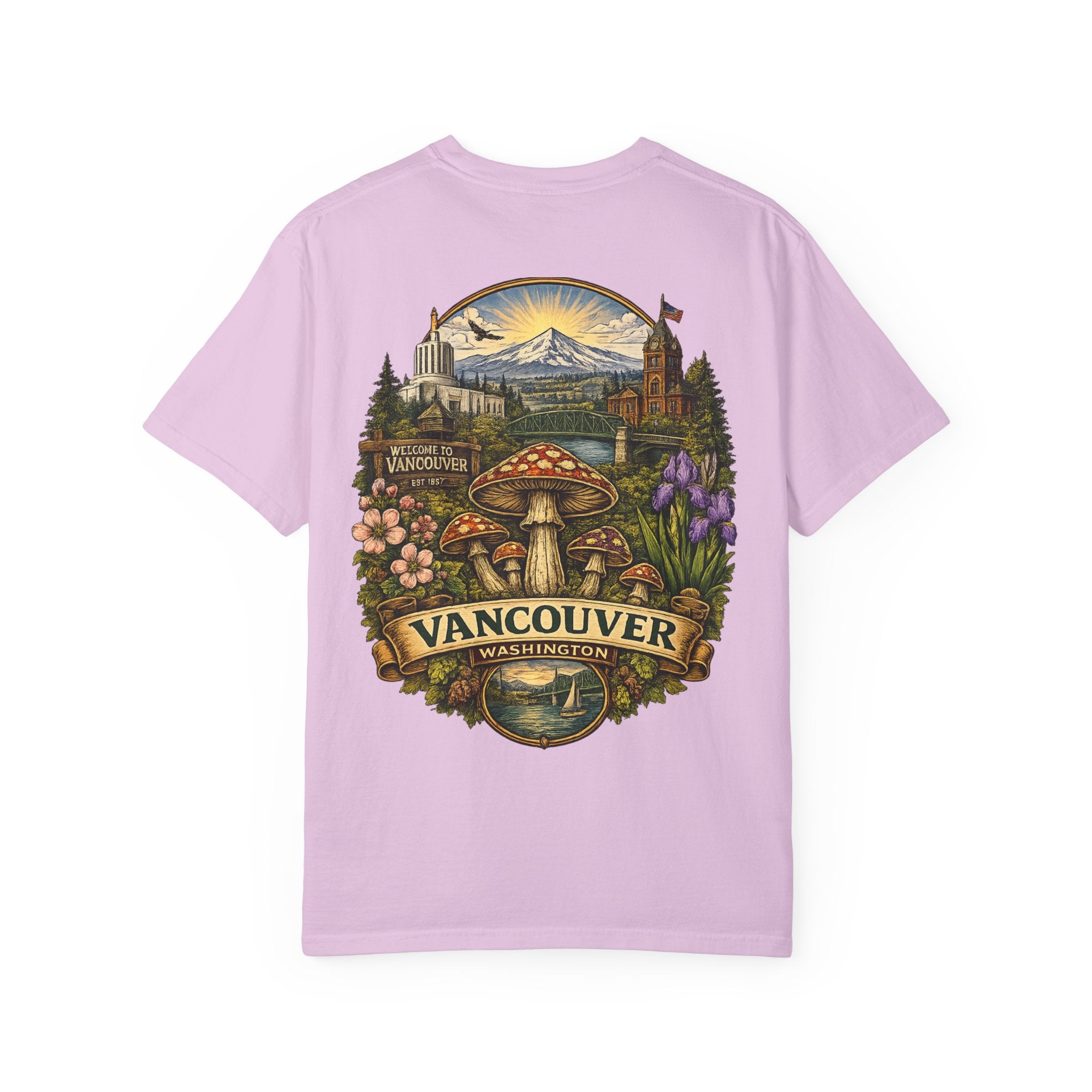 Lake Oswego Mushroom T-Shirt — Vintage Nature & Psychedelic Fungi Design