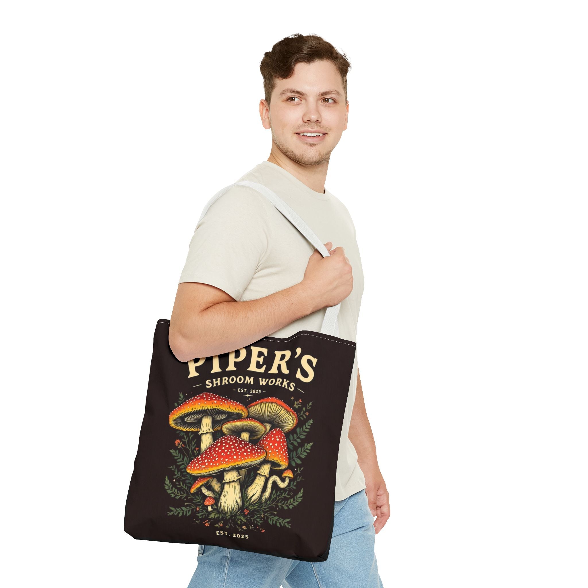 🍄 Piper’s Shroom Works Tote – Where Style Meets the Wild 🌿