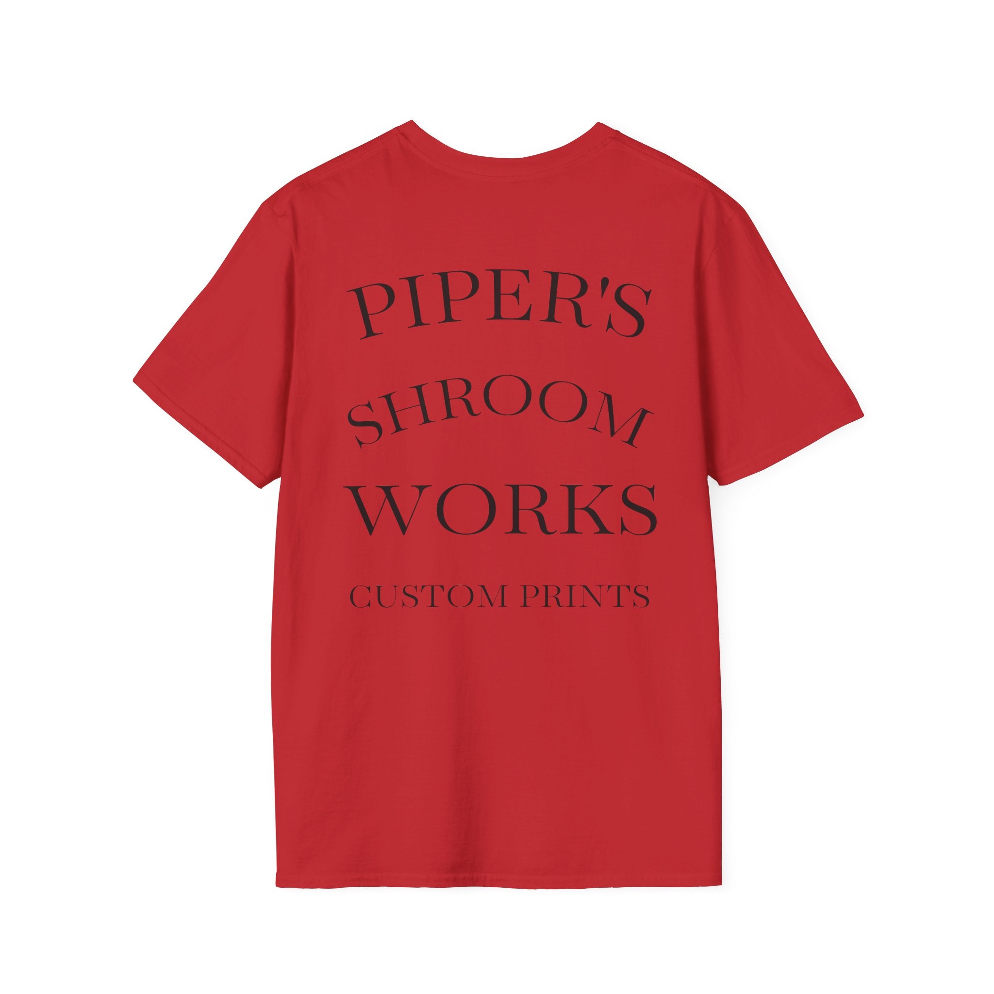 Piper's Shroom Works T-Shirt — Rainbow Drip Mushroom Graphic Tee