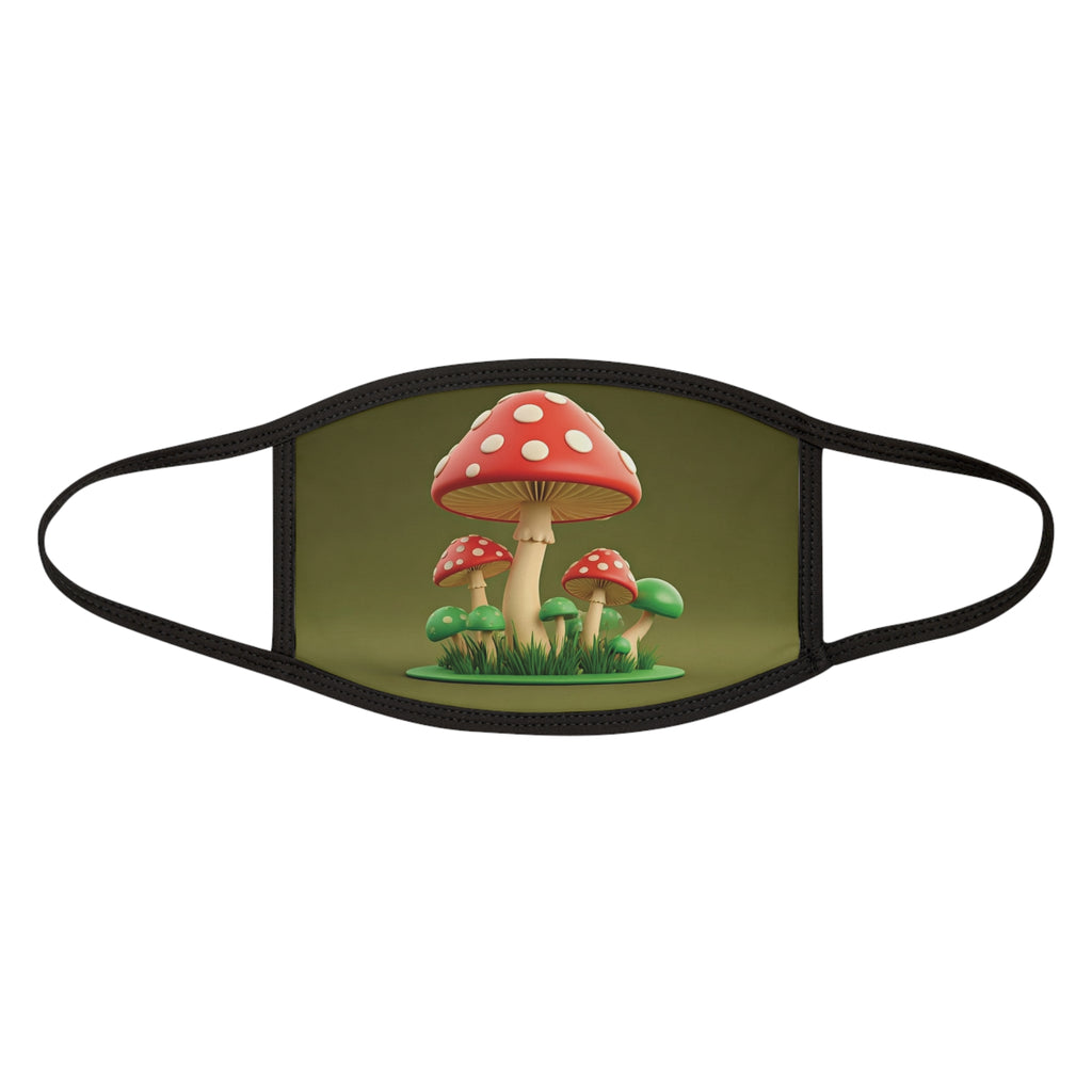 Face Mask: Mushroom Cluster Face Mask — Cute Red Toadstool Mask for Nature Lovers