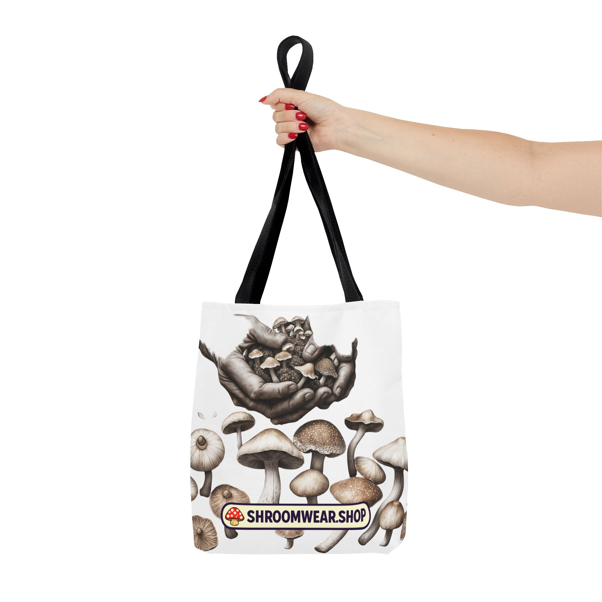 Tote Bag: Mushroom Tote Bag — Hand-Harvested Fungi Illustration Tote