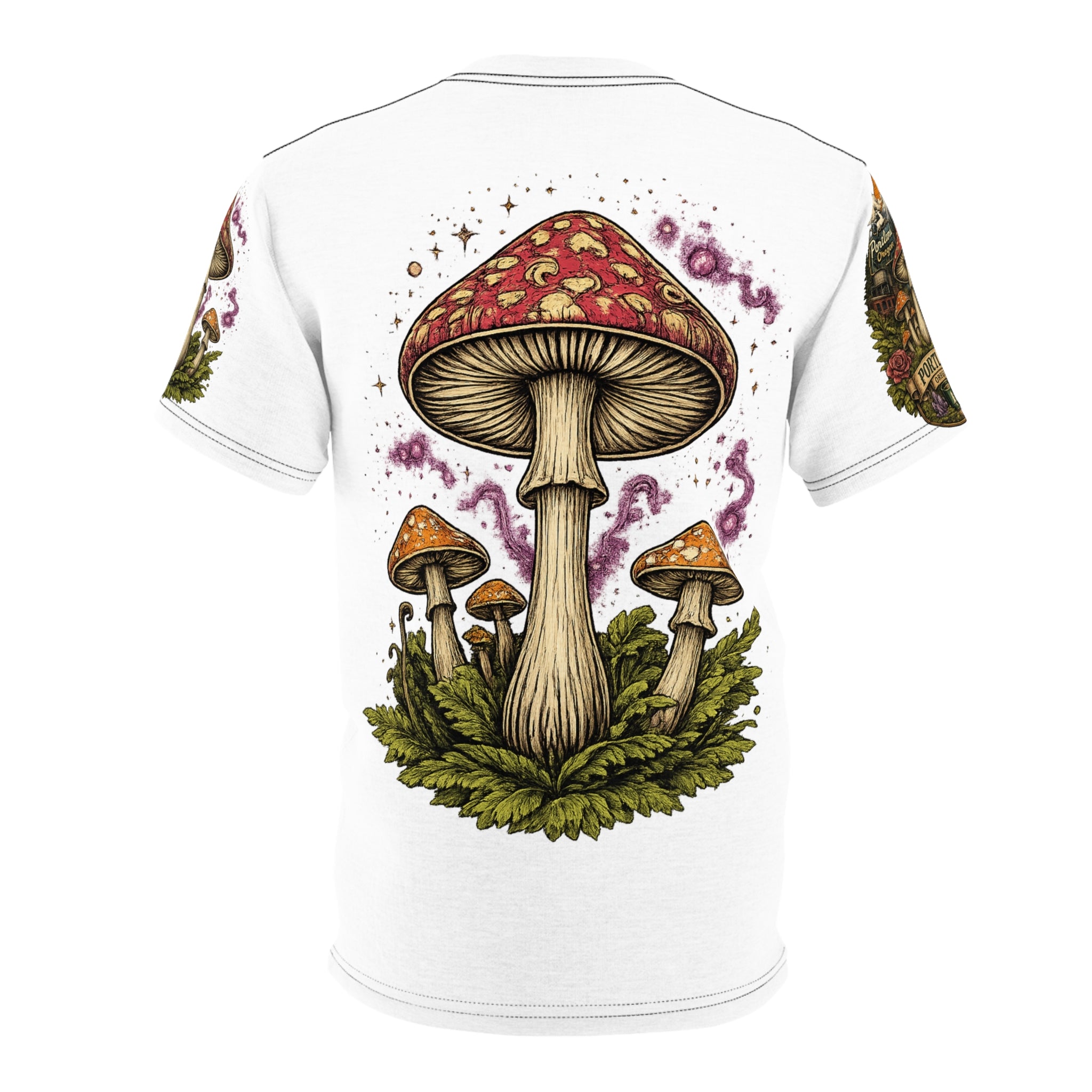 Portland Mushroom Scenic Tee — Portland Oregon Nature Graphic T-Shirt