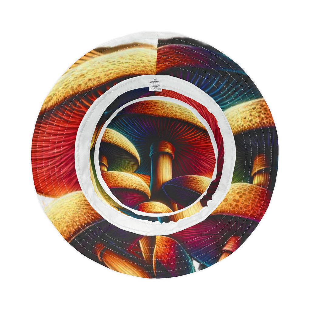 Abstract Floral Sunset Bucket Hat