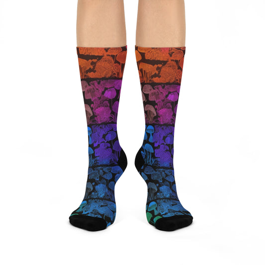 🧦🍄 Gradient Groves for Your Toes. 🌈🌿