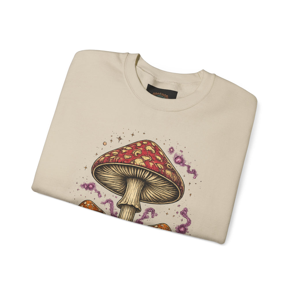 Mushroom Vancouver Crewneck Sweatshirt — Scenic Pacific Northwest Fungi Design