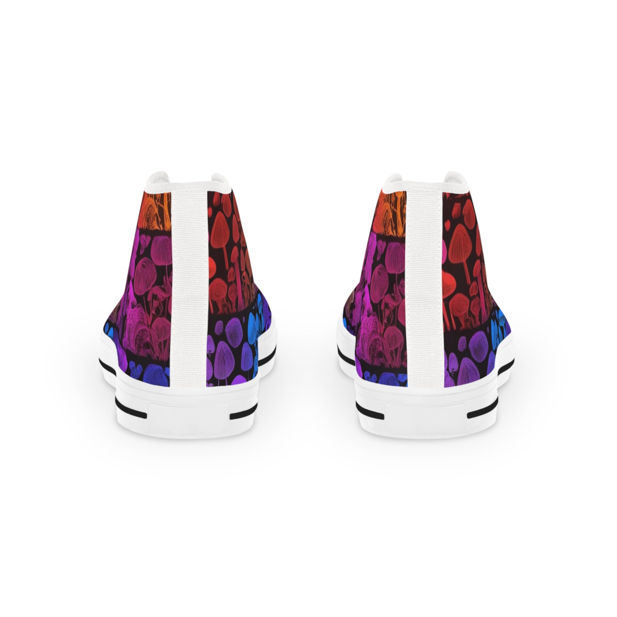 High Top Sneakers – Colorful Floral Gradient Print