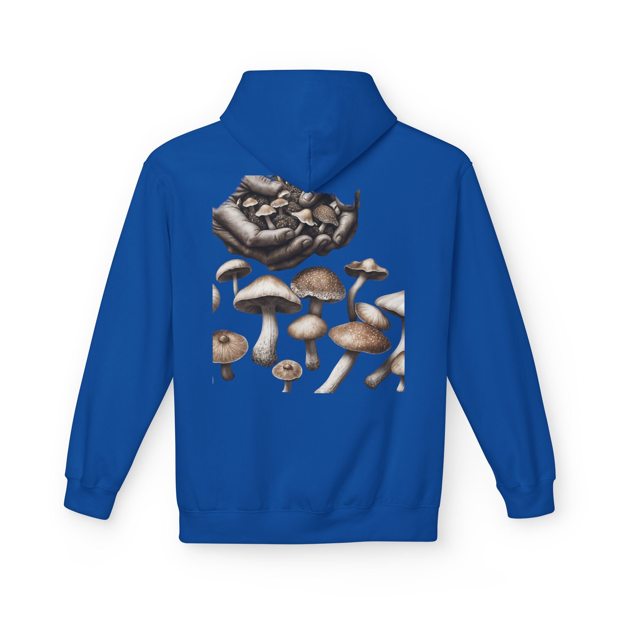 Mushroom Art Hoodie — Botanical Foraging Graphic Pullover