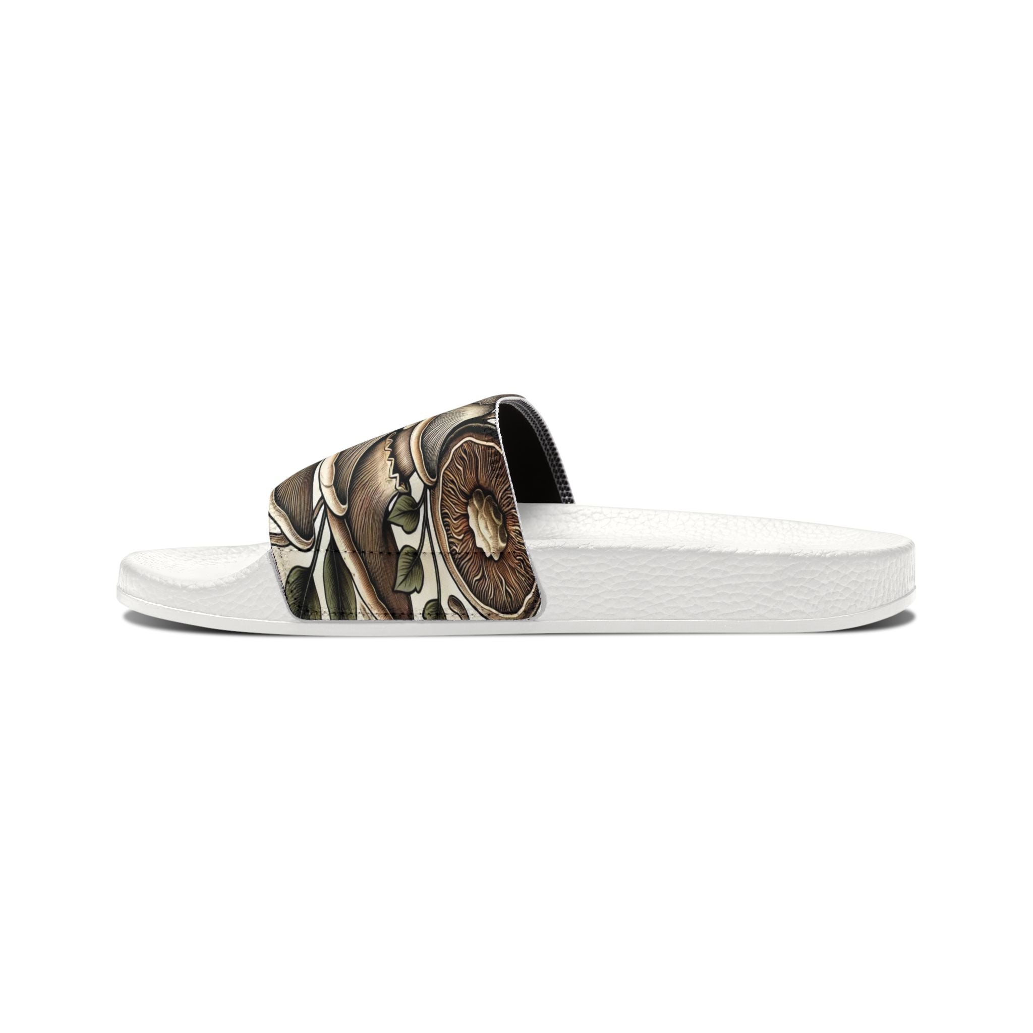 Mushroom Art Slide Sandals — Removable Strap Men's Slides