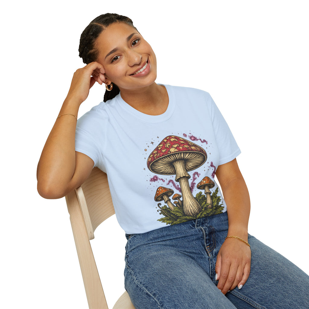 Mushroom Magic T-Shirt — Vintage Red Toadstool Illustration