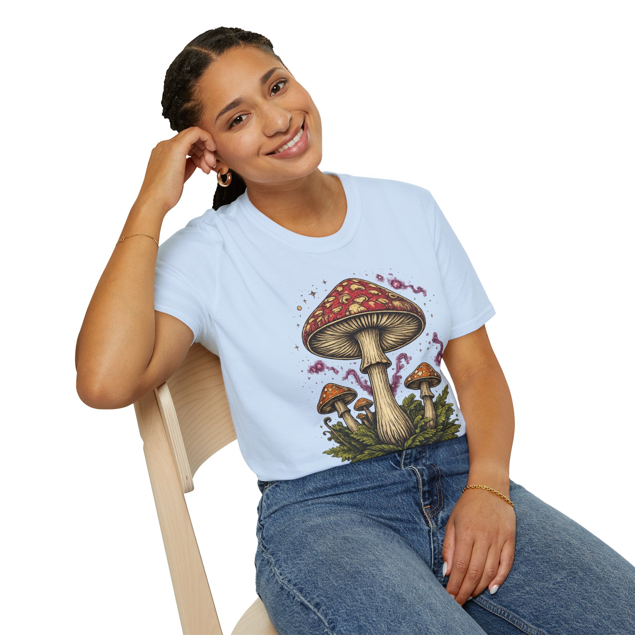 Mushroom Magic T-Shirt — Vintage Red Toadstool Illustration