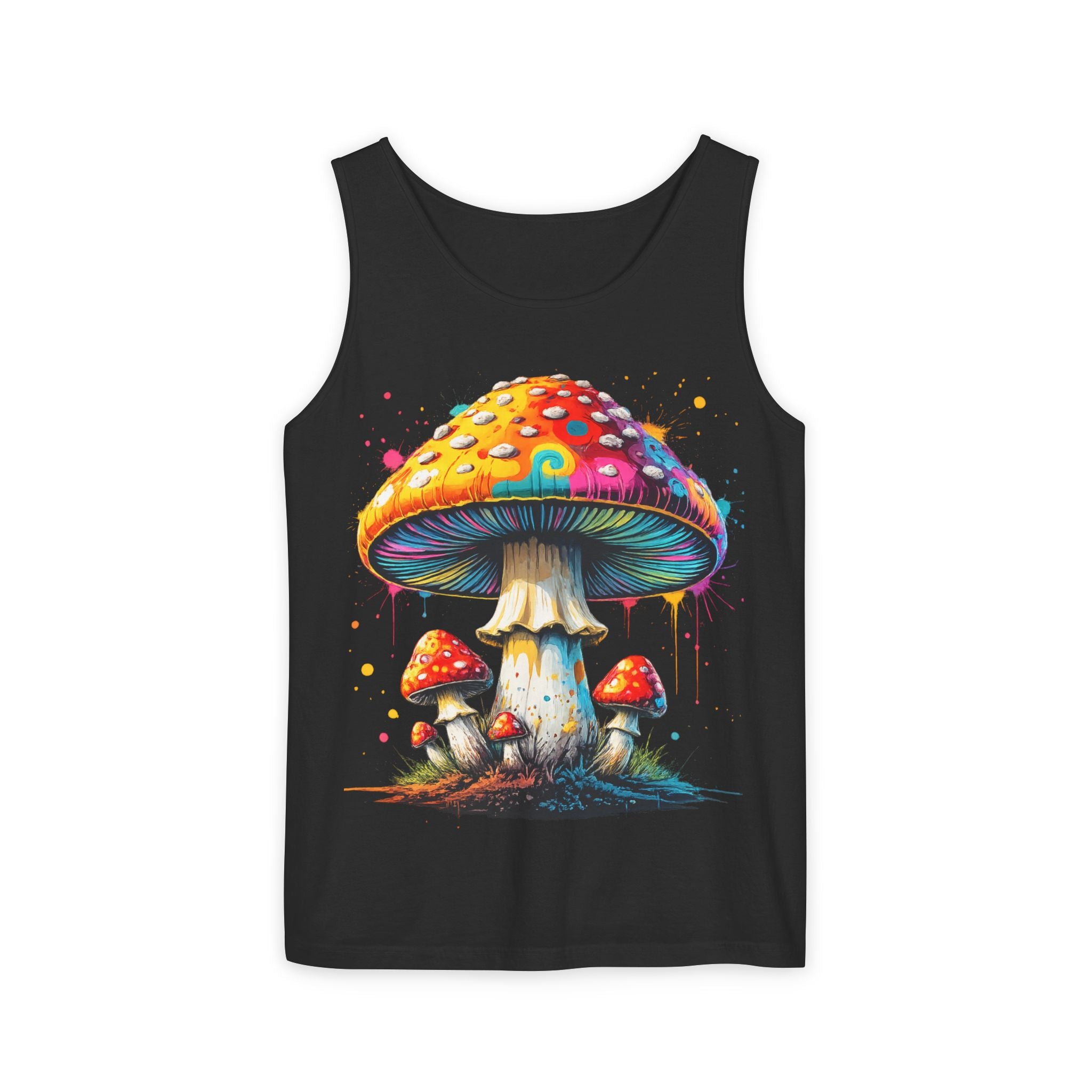 Mushroom Graphic Tank Top — Colorful Psychedelic Fungi Design