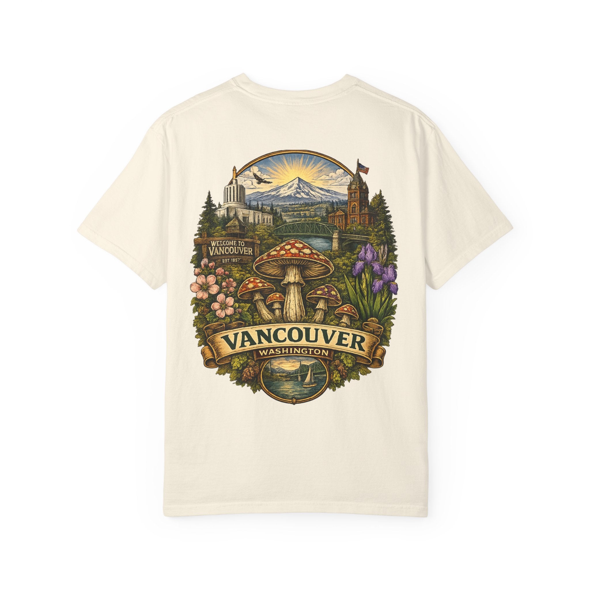 Lake Oswego Mushroom T-Shirt — Vintage Nature & Psychedelic Fungi Design