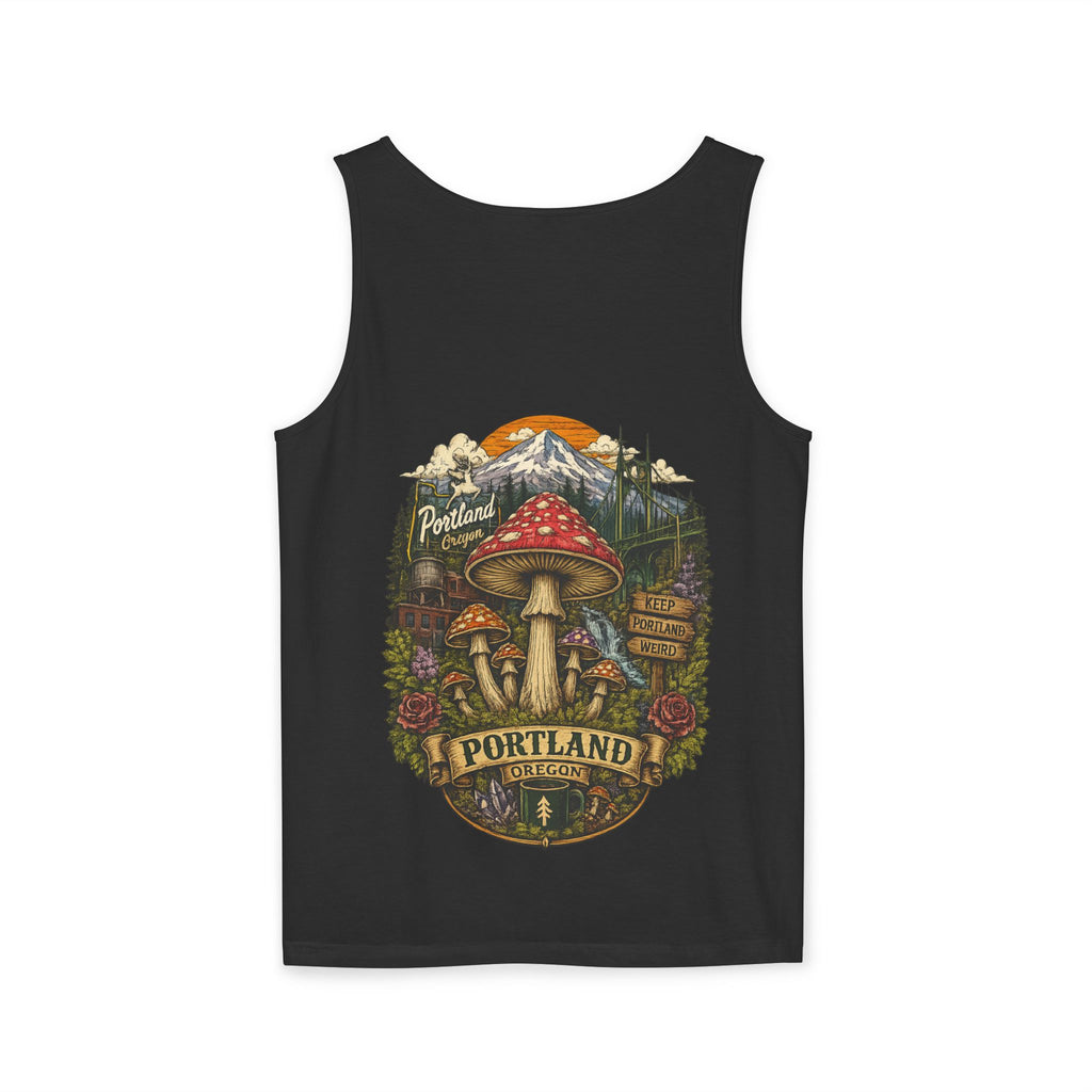 Mushroom Graphic Tank Top — Colorful Psychedelic Fungi Design