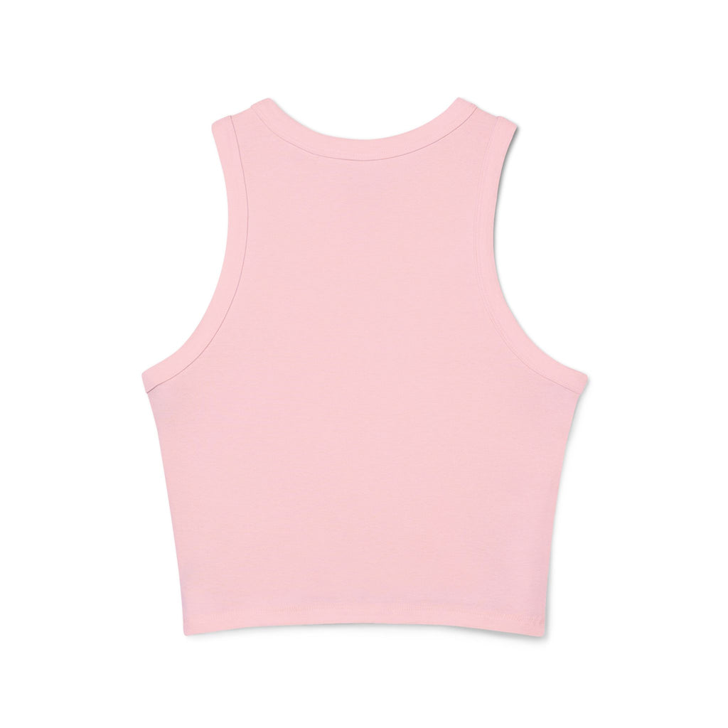 Tank Top: Portland Mushroom Graphic Tank — Women's Crop Racerback Tank Top