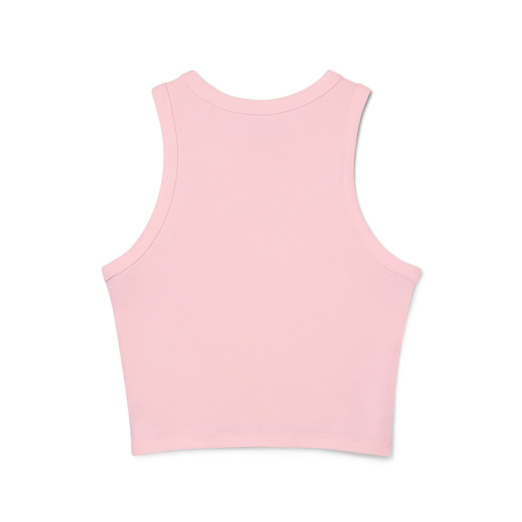 Tank Top: Portland Mushroom Graphic Tank — Women's Crop Racerback Tank Top