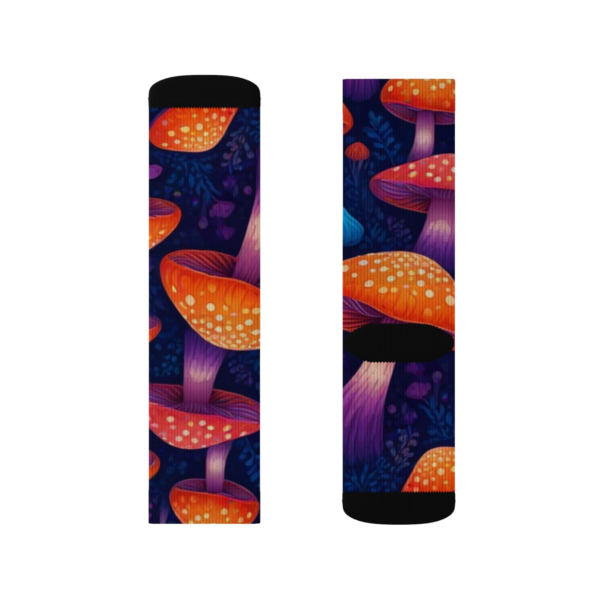 Socks: Colorful Mushroom Pattern Socks, Unique Gift for Fungi Lovers, Fun Fashion Socks, Cozy Home Accessories, Quirky Sock Gift