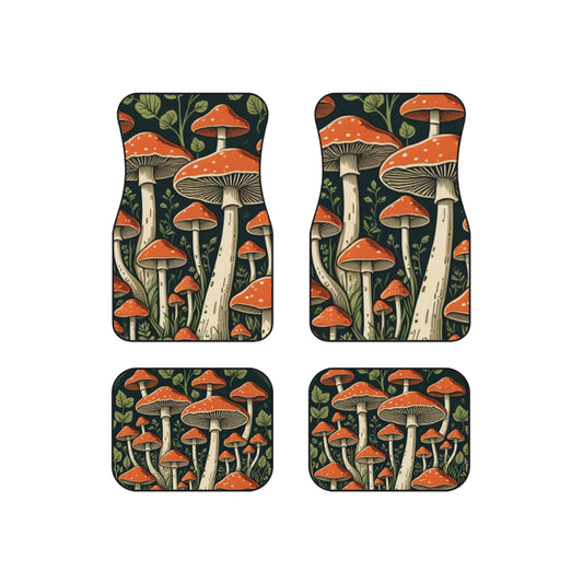 🍄 Forest Floor Classic Car Mat Set 🚗🌿 (Set of 4)