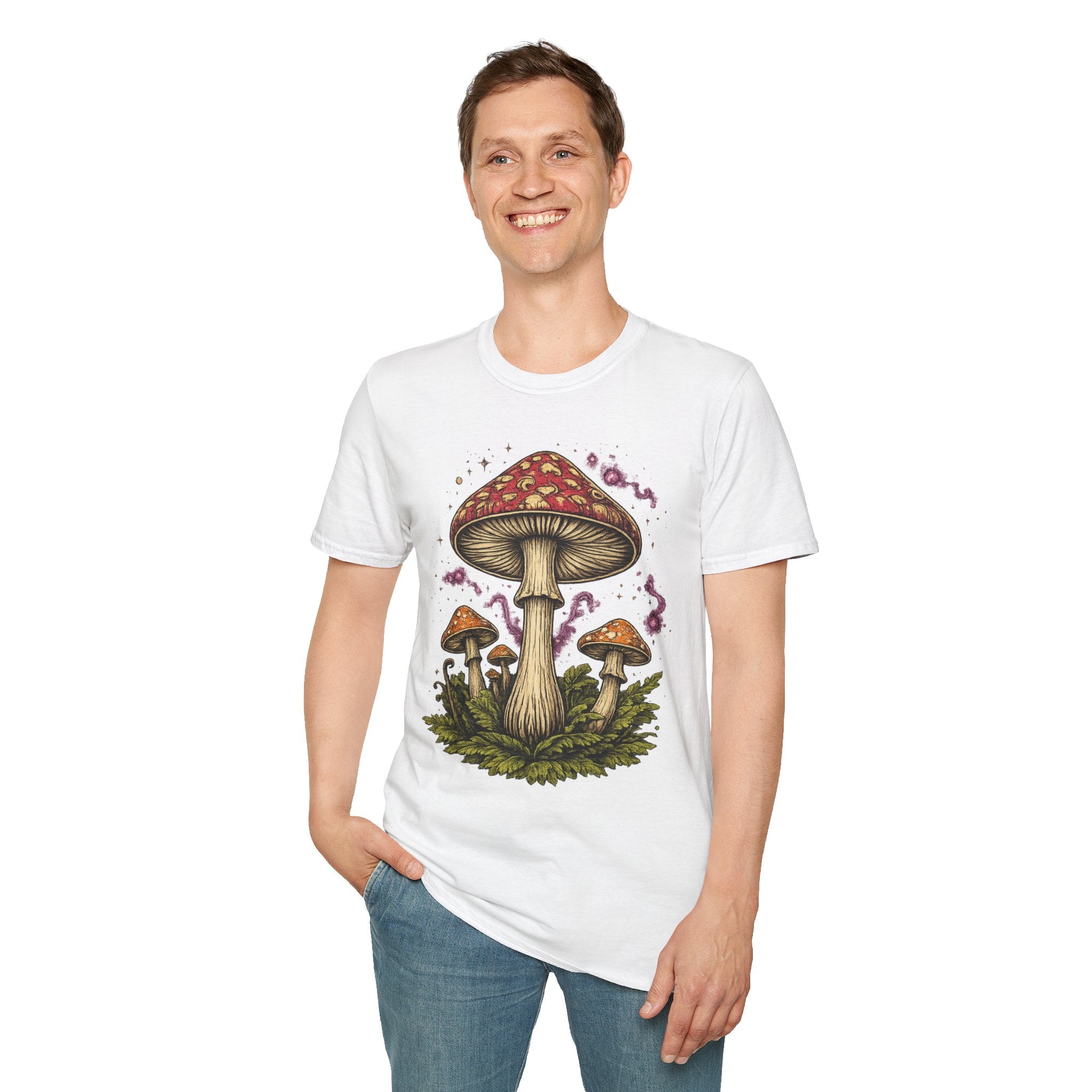 Mushroom Magic T-Shirt — Vintage Red Toadstool Illustration