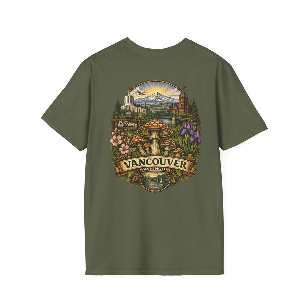 Mushroom Illustration T-Shirt – Vintage Red Toadstool Graphic