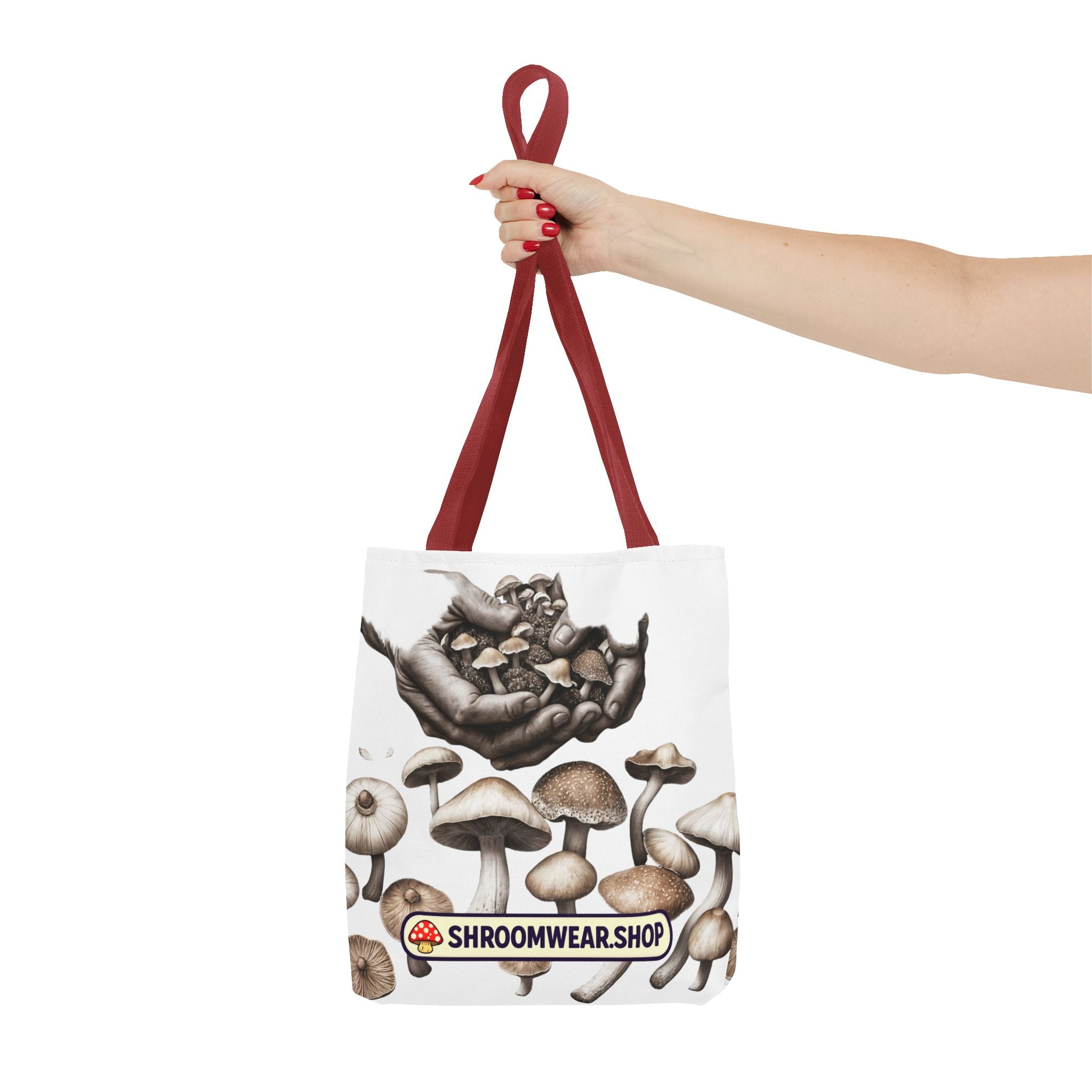 Tote Bag: Mushroom Tote Bag — Hand-Harvested Fungi Illustration Tote