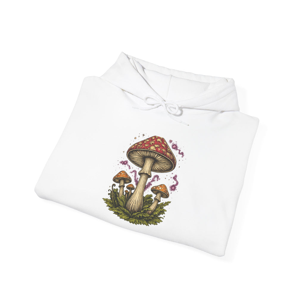 Mushroom Forest Hooded Sweatshirt — Portland Nature Graphic Hoodie