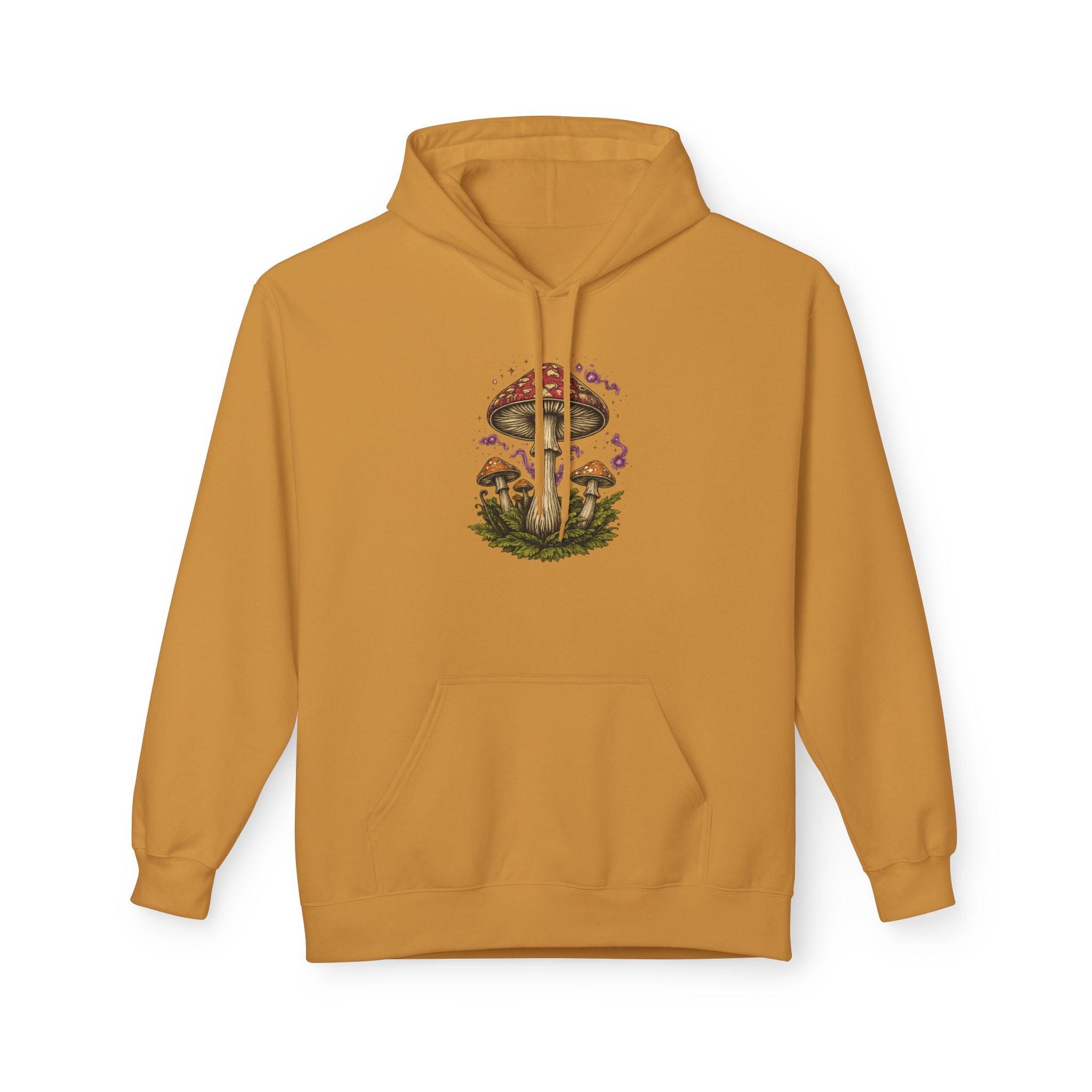 Mushroom Art Hoodie — Botanical Foraging Graphic Pullover