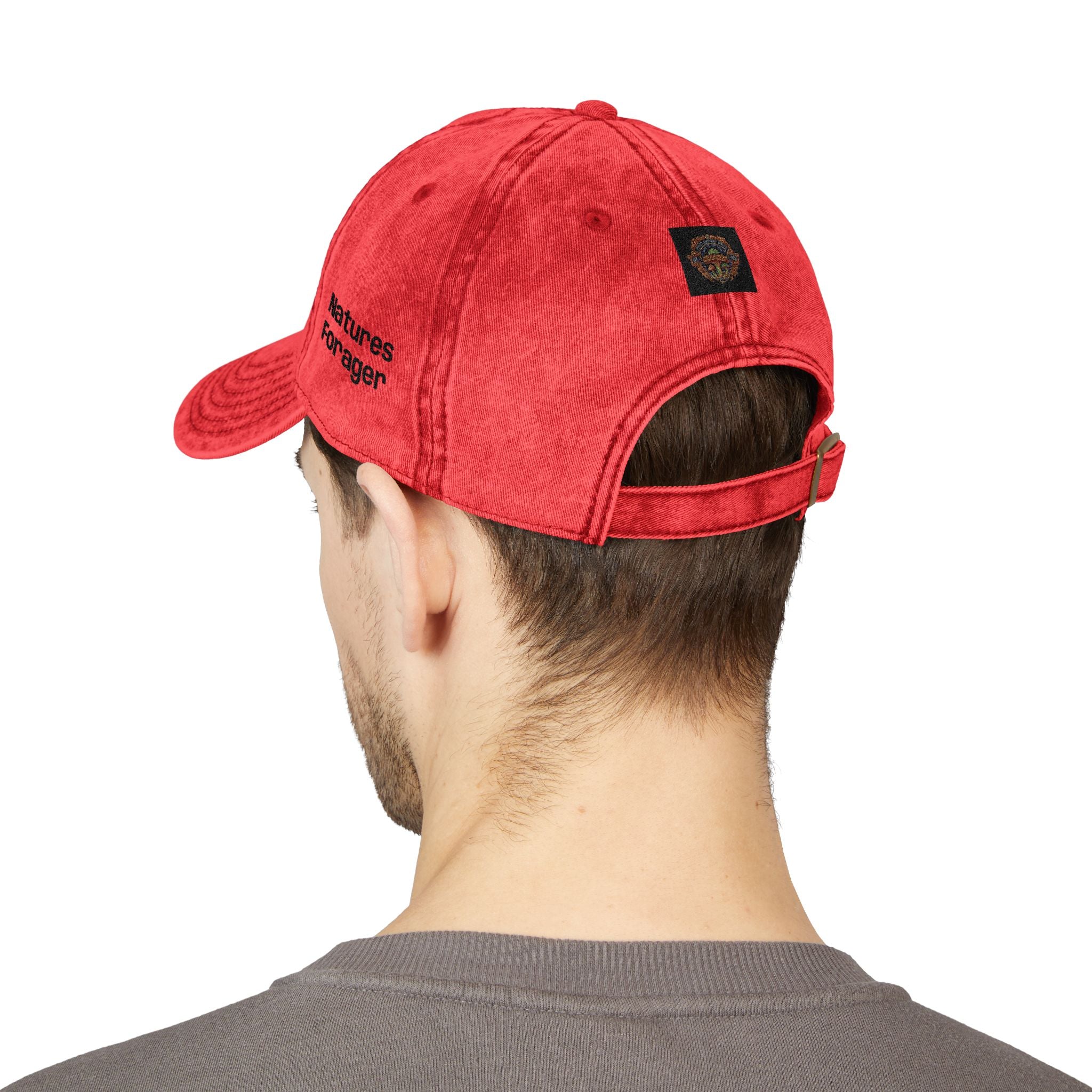 Vintage Embroidered Floral Cap — Retro Red Dad Hat