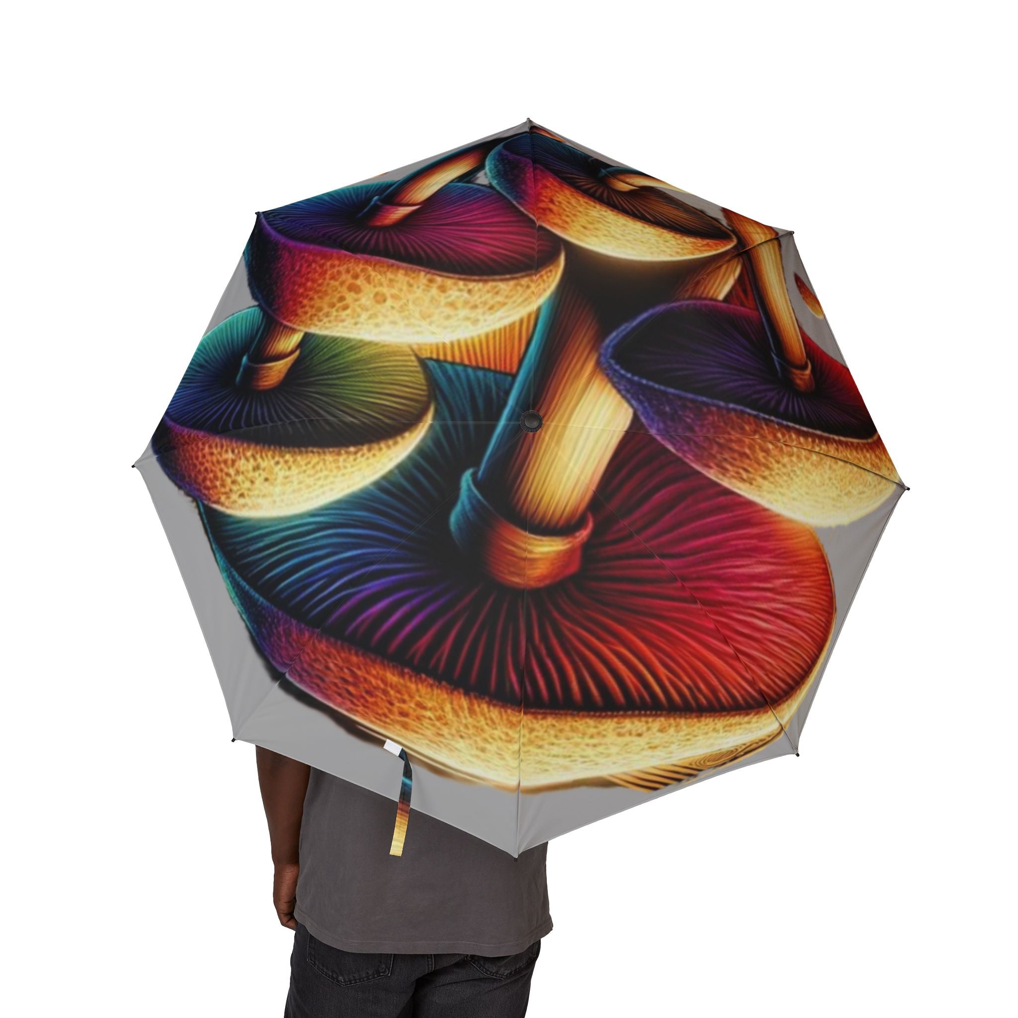 🌈 Prismatic Mushroom Umbrella – Where Rain Meets Radiance ☂️🍄
