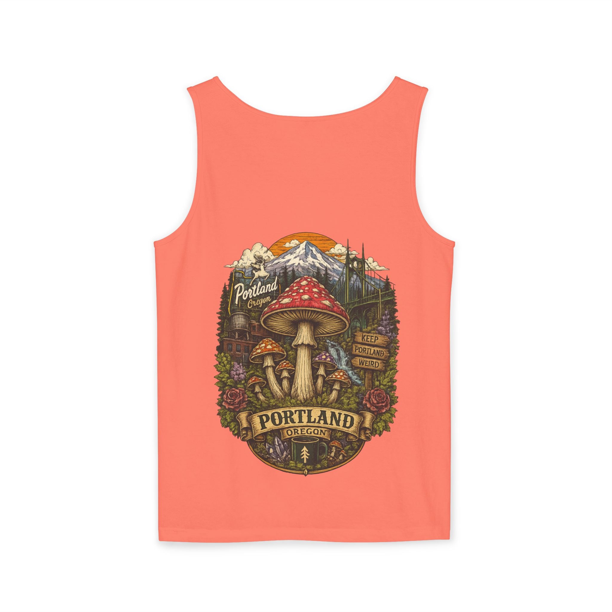 Mushroom Graphic Tank Top — Colorful Psychedelic Fungi Design