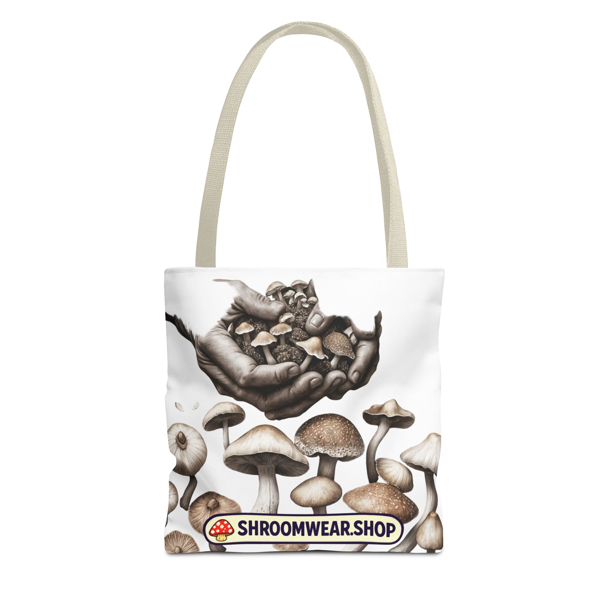 Tote Bag: Mushroom Tote Bag — Hand-Harvested Fungi Illustration Tote