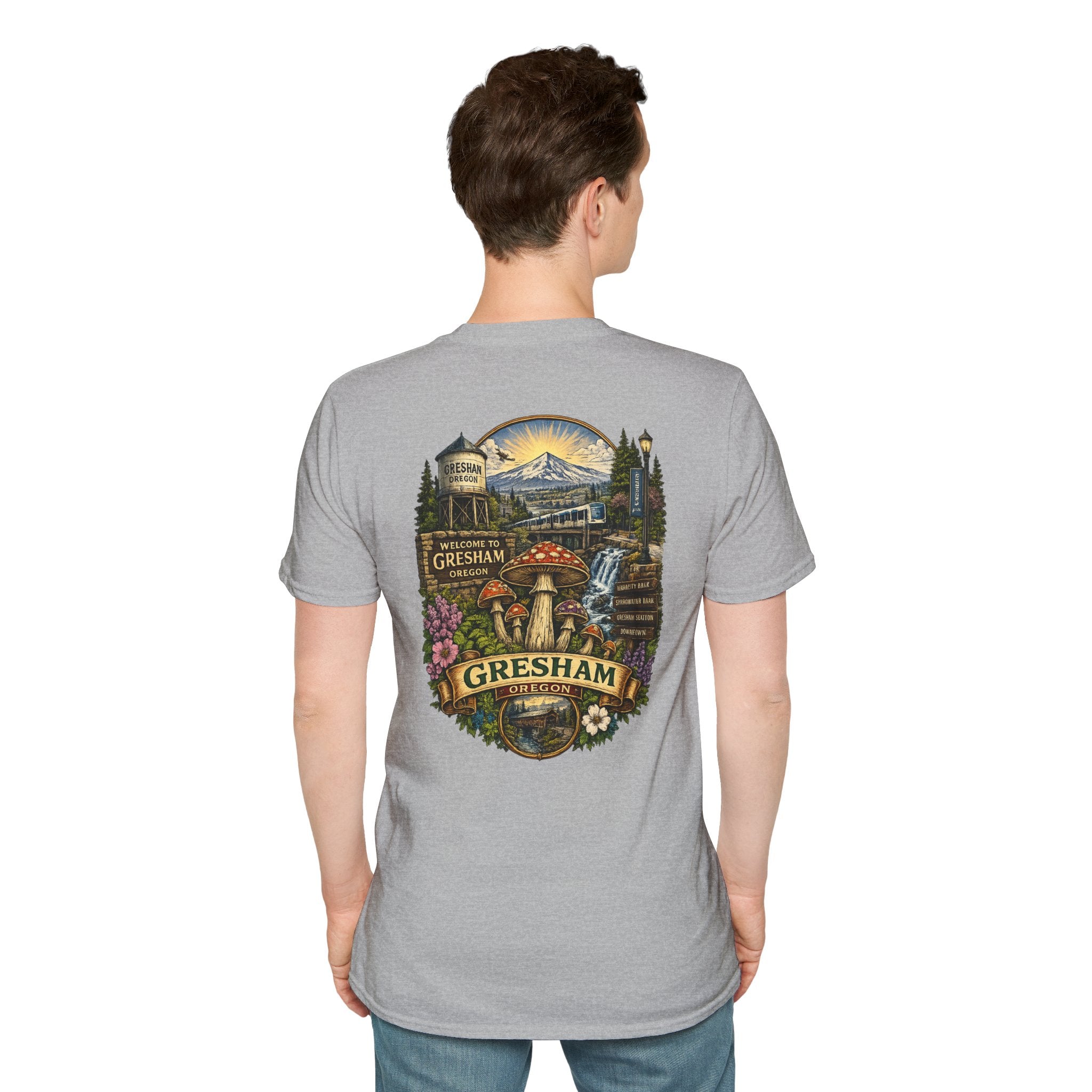 Psychedelic Mushroom Graphic T-Shirt — Red Amanita Illustration