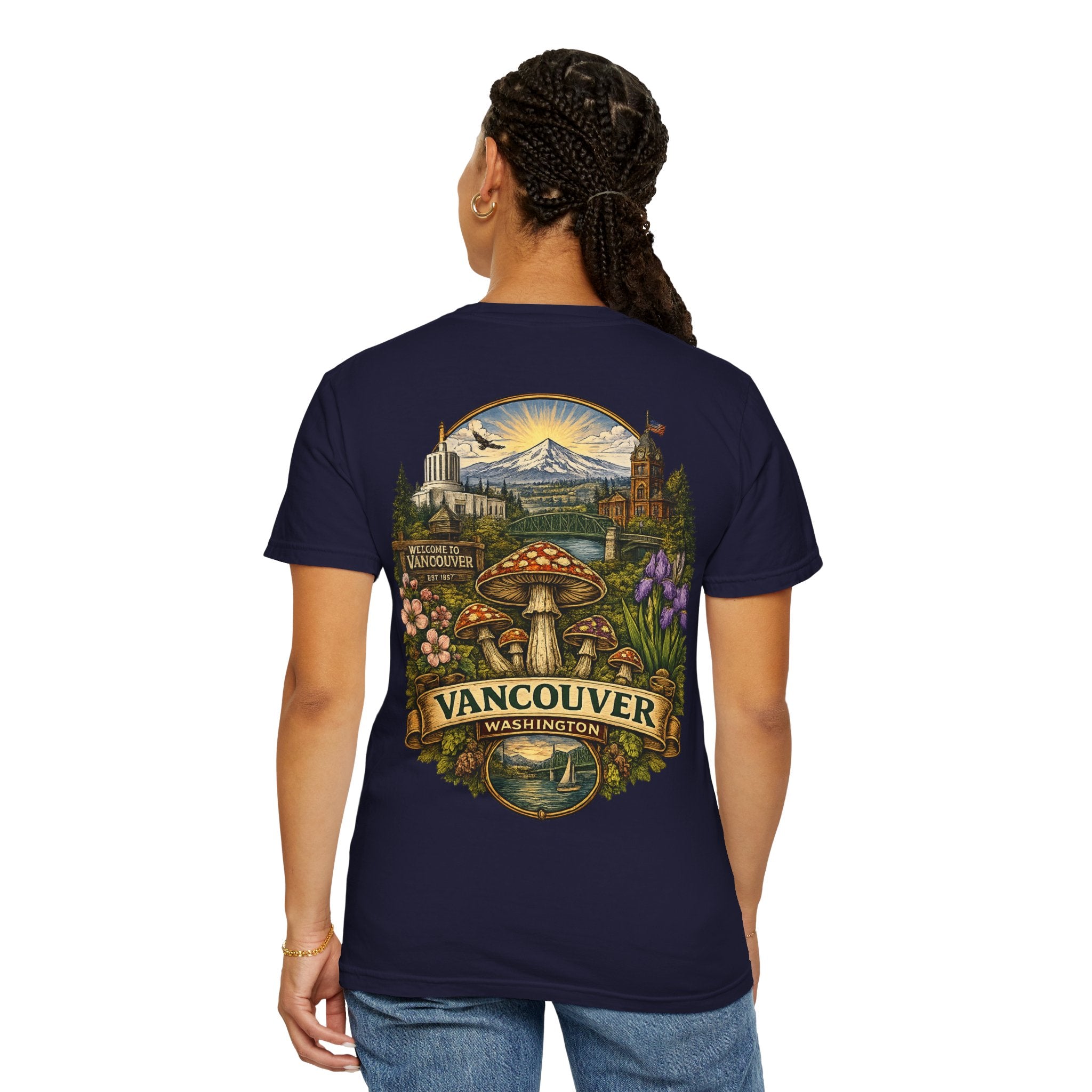 Lake Oswego Mushroom T-Shirt — Vintage Nature & Psychedelic Fungi Design
