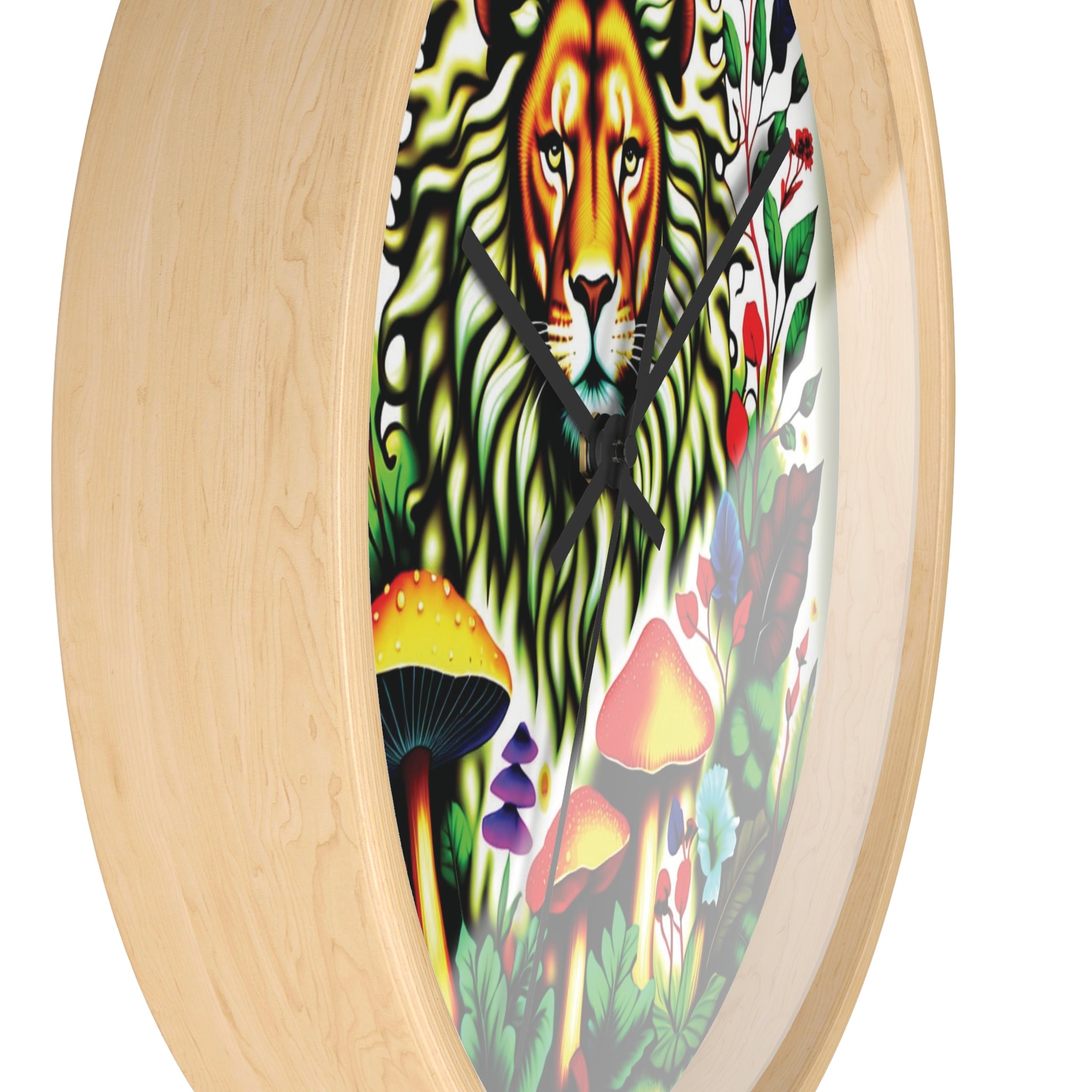 🌿🦁 King of the Forest Mushroom Clock 🍄🌟