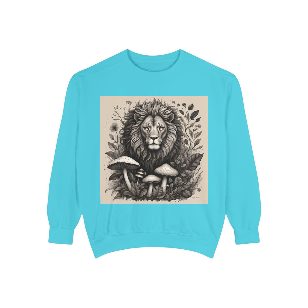 🦁 Lionheart & Shrooms Sweatshirt – Wear the Wild Within 🍄
