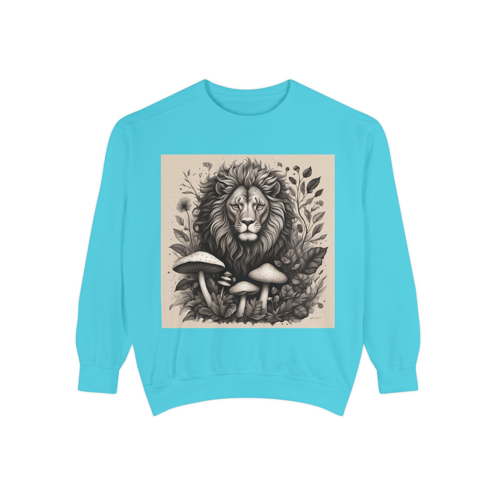 🦁 Lionheart & Shrooms Sweatshirt – Wear the Wild Within 🍄